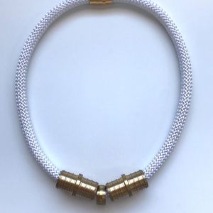 White rope necklace - multiple ways to wear it